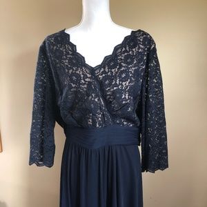 Jessica Howard | Dark Navy w/ Lace Dress   24W